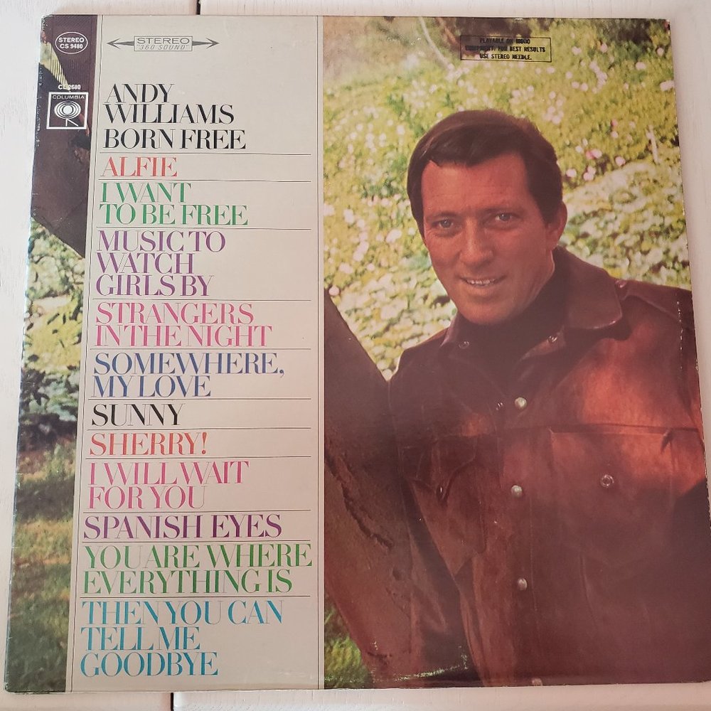 Andy Williams  Born free vinyl record